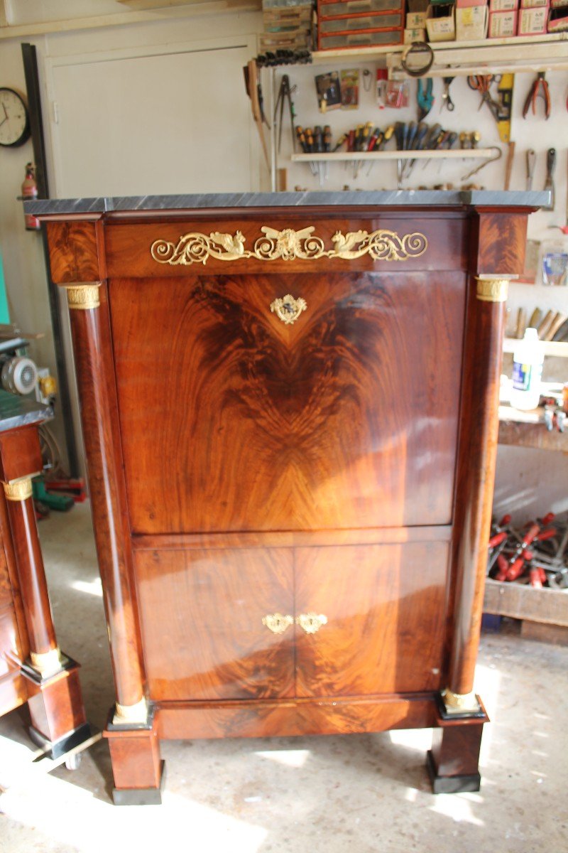 Empire Period Secretary And Chest Of Drawers-photo-3